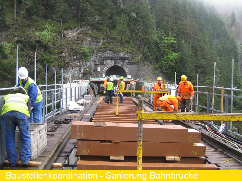 Baustellenkoordination - Sanierung Bahnbrücke