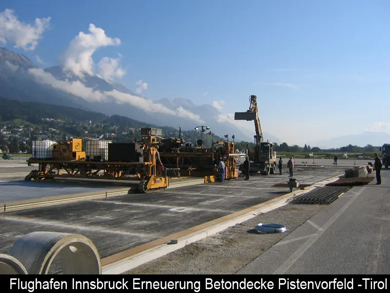 Flughafen Innsbruck Erneuerung Betondecke